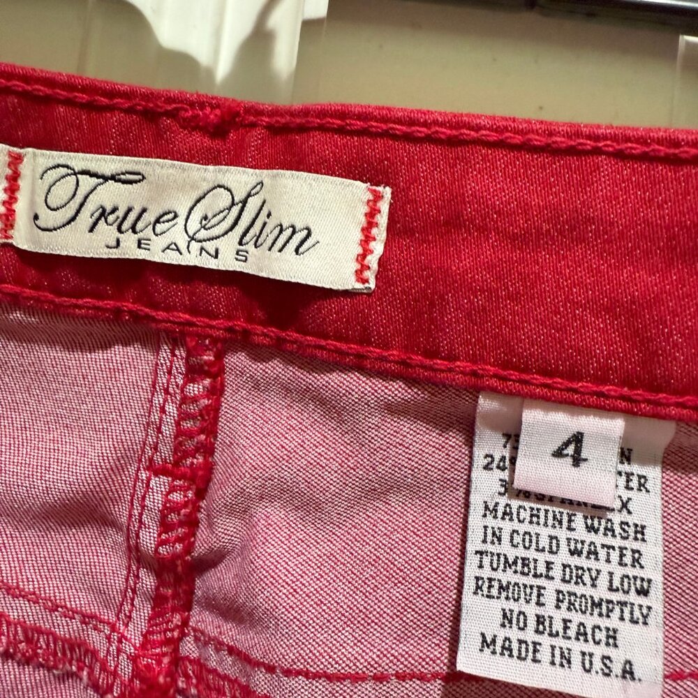 True Slim Jeggings Red - Picture 3 of 4
